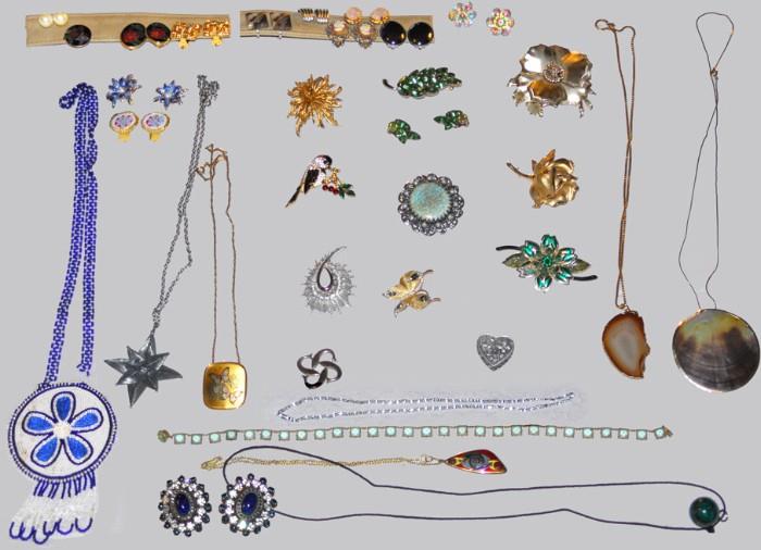 Costume jewelry, plus cloisonne and semi-precious stones (this is just a sampling)
