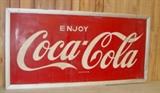 Large Metal Coke Sign