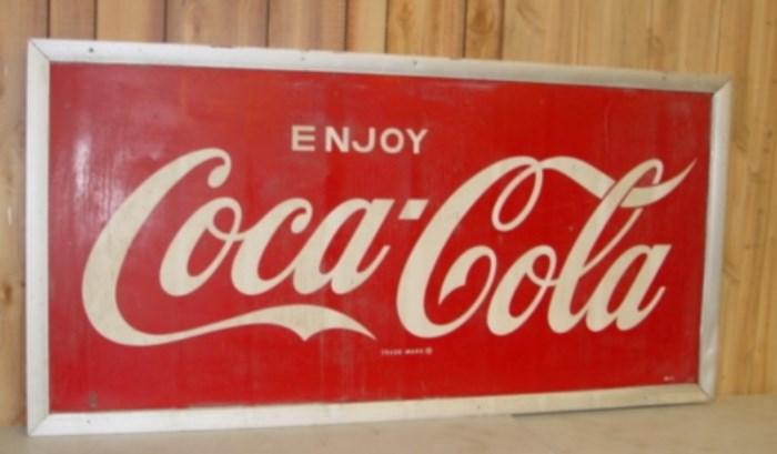 Large Metal Coke Sign