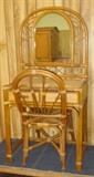 Rattan Vanity & Chair