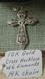 Gold & Diamond Cross Necklace