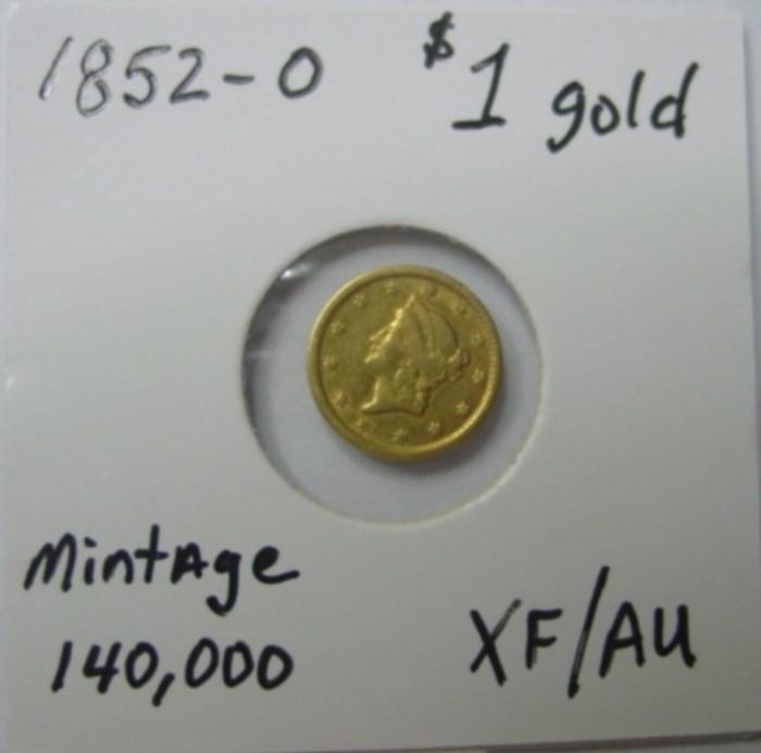 1852-0 $1.00 Gold Coin