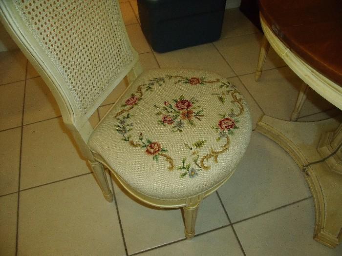 Needlepoint chair for dinette set