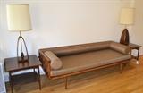 Danish-style daybed in knoll fabric, Modline Table lamps, Selig end tables
