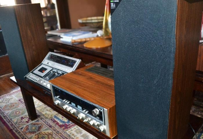 Part of Stereo equipment: KEF series 3 speakers, Marantz tape deck w mixer, & Sansui 8800 receiver—more to be posted