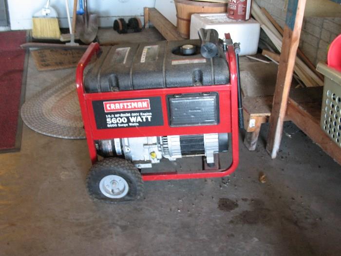 Craftsman 5600 watts generator one year old