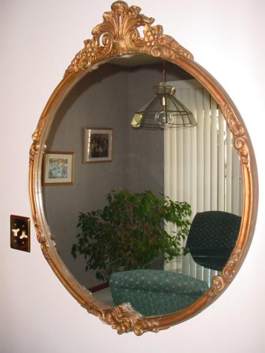 Large Vintage Gold Frame Mirror