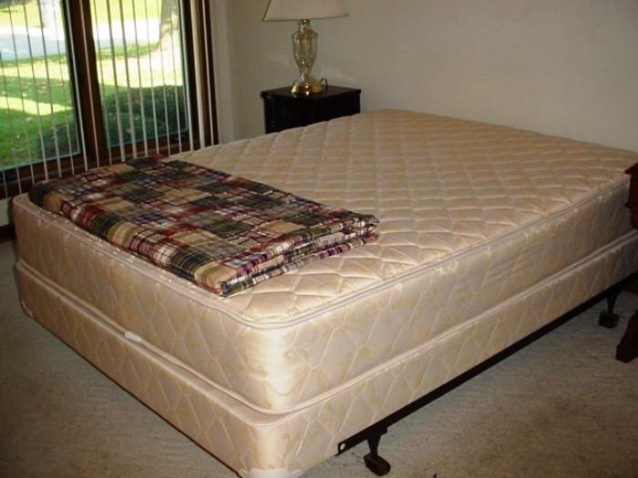 Queen Bed Frame, Mattress and Box Springs