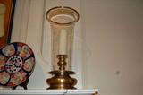 Pair of Large Brass Hurricanes.