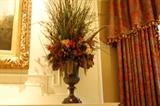 Pair of large floral arrangements.