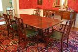Double Pedestal Dining Table.