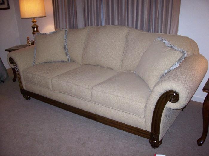 Very nice 1920's-30's rolled arm sofa - clean and comfy