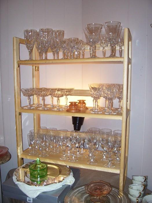 Some very nice crystal stemware in this sale - some vintage - several pieces of Depression glass