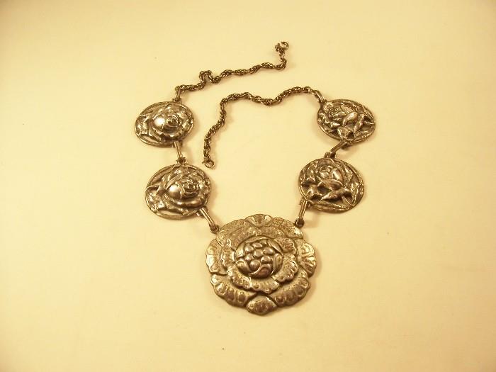 Sterling Silver Proteus Krewe favor necklace - dated 1941