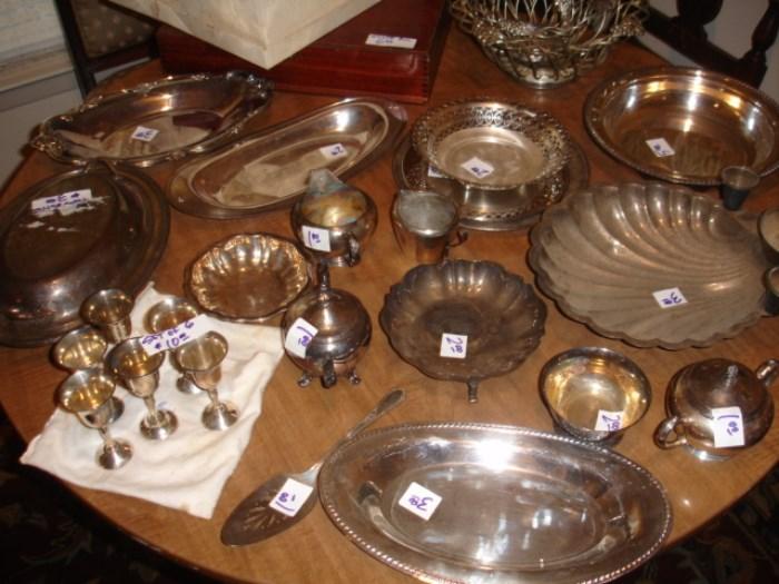 Serving pieces, silver plate, and accessories