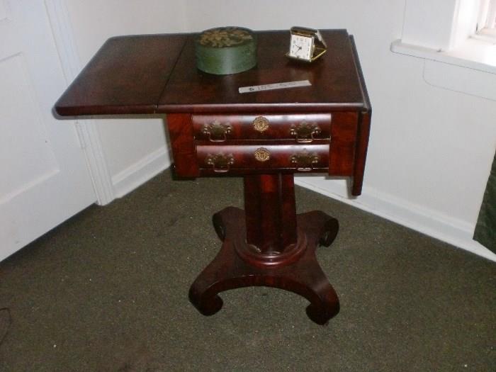 EMPIRE DROP LEAF TWO DRAWER WORK TABLE
