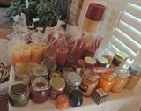 many, many candles, candle holders, burners, essential oil, aroma therapy