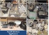 Small kitchen appliances (seems like one of everything and some duplicates). Pasta maker, rice cookers, crock pots, coffee makers, waffle makers, presses, hot pots, choppers, cookers, breadmakers,