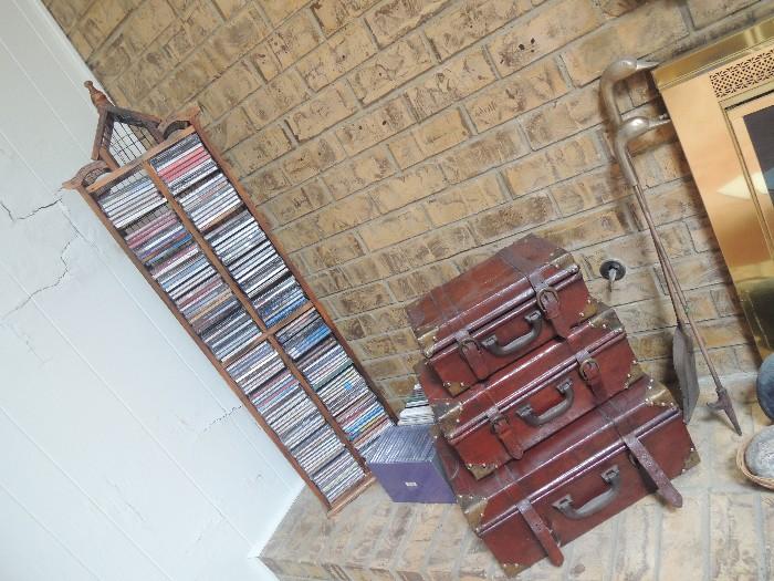 hundreds 100s of music CDs - single albums & collections. Unique wall decor old and new. Bird cage CD holder