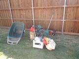 Lawn and garden, tools, rakes, hoses,
