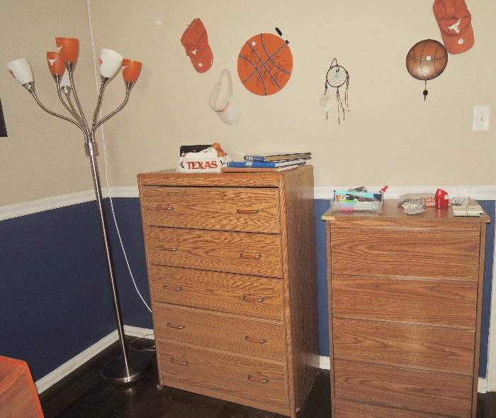 University of Texas items.  2 bedroom chests / dressers