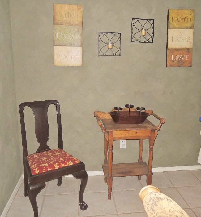 Antique chair and table