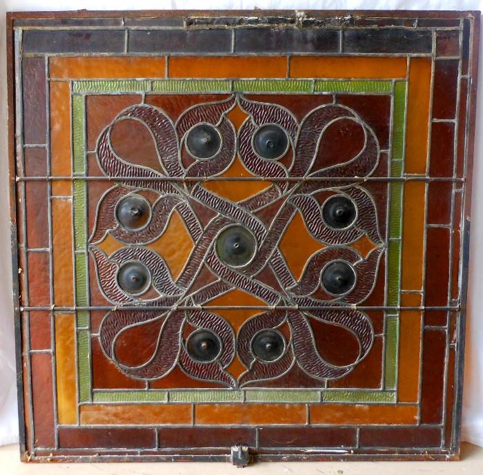 Large Antique Stained Glass Window, just amazing