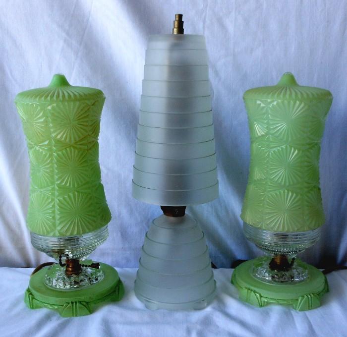 Really Nice Mid Century Modern Glass Lamps