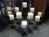 Iron 10 place candelabra