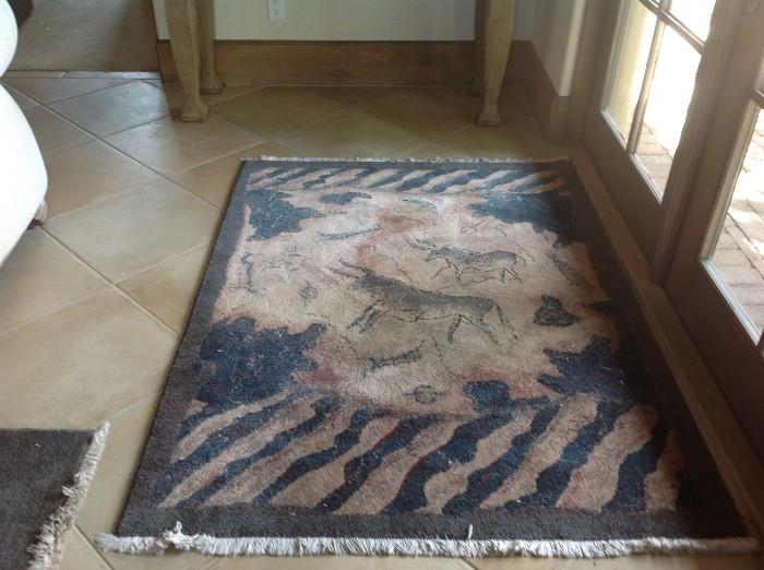 Native American motif rug