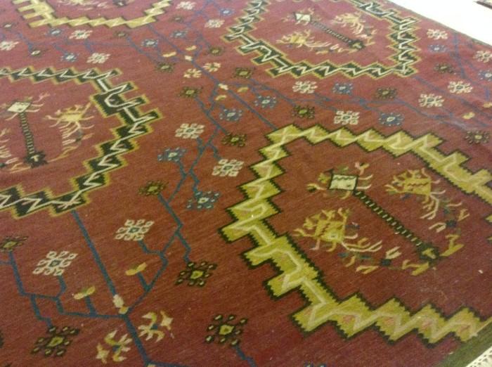 Native American motif rug, 11'8" x 9' 
