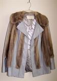 Unusual Leather & Mink Coat