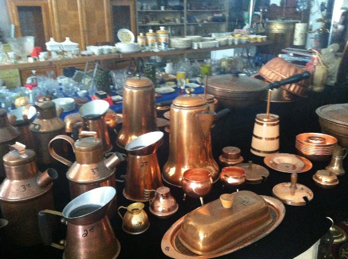 Lots of interesting 'small's from vintage copper to glassware