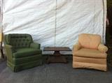 More vintage hollywood regency furniture from Doris Swift of Dallas estate.  The chair on the left was purchased new from Freed's Furniture