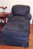 micro-suede Lazy-Boy chair and ottoman