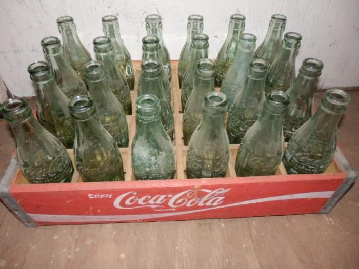 Embossed Coke Bottles Different Texas Cities