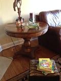 round pedestal side table