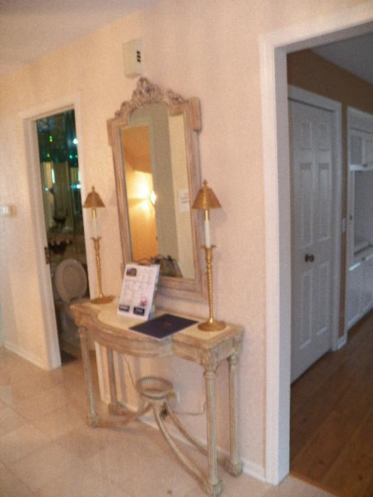 Foyer Suite; Table and Mirror