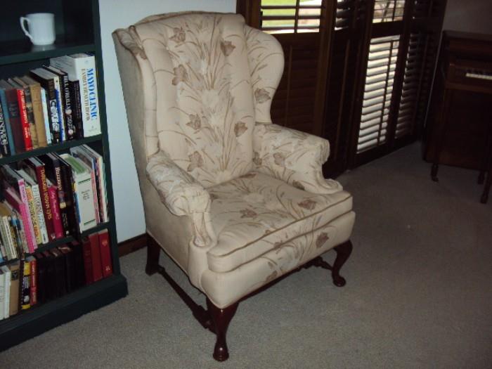 one of two wingback chairs