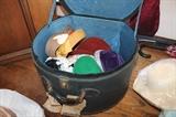 Hat Box with Vintage Pillbox Hats