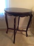 Wooden Round Table Glass insert-Very Old $40