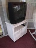 Wicker Swivel Top TV Stand  $50.00                       28.5" x 18.5" x 29.5"