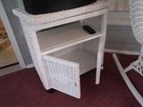 Wicker Swivel Top TV Stand  $50.00                       28.5" x 18.5" x 29.5"