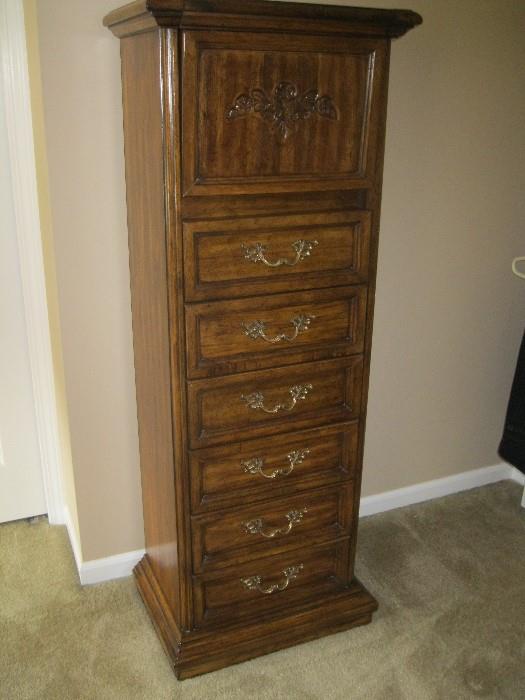 6 drawer chest with cupboard on top - $50