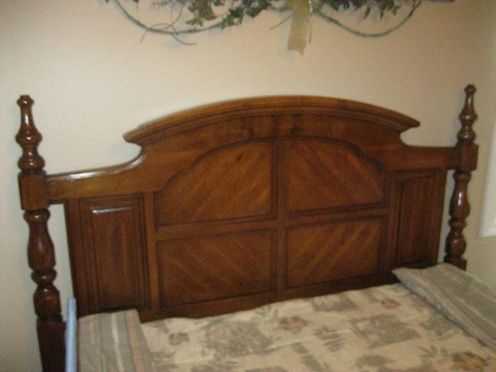 Solid wood poster bed - $45