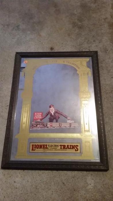 Vintage Lionel electric train advertising mirror  $20