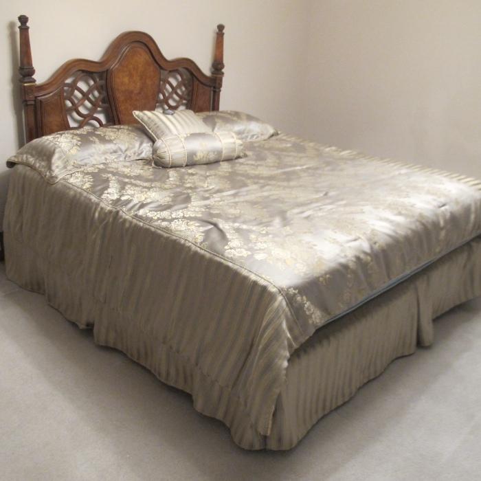 KING SIZE BED WITH LIKE NEW KING SIZE SPRING AIR MATTRESS