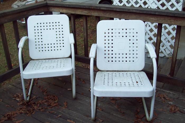 Matching Metal Lawn Chairs