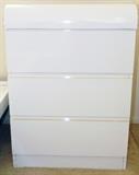 White laminate night stand