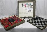 Alcoa aluminum "Alice in Wonderland" chess set